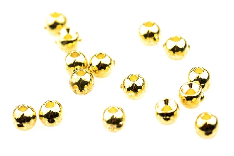 Wolframperlen mit Nymphenkopf – Gold