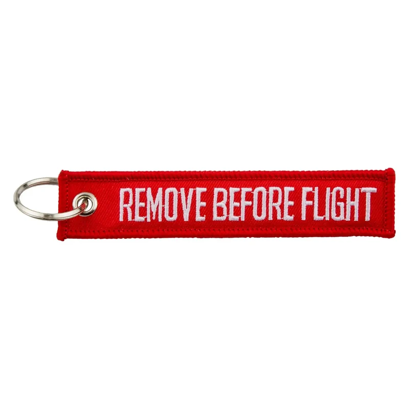 Schlüsselanhänger Textil Remove Before Flight
