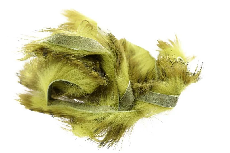 Tiger Barred Magnum Rabbit Strips - Olive/ Black over Lt. Olive