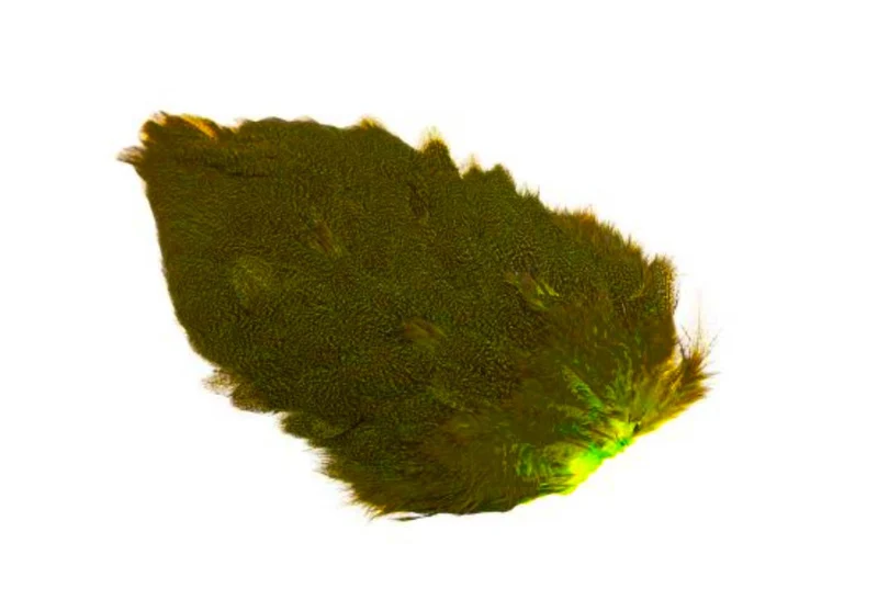 Whiting Coq de leon Hen Saddle - Gesprenkeltes Goldoliv