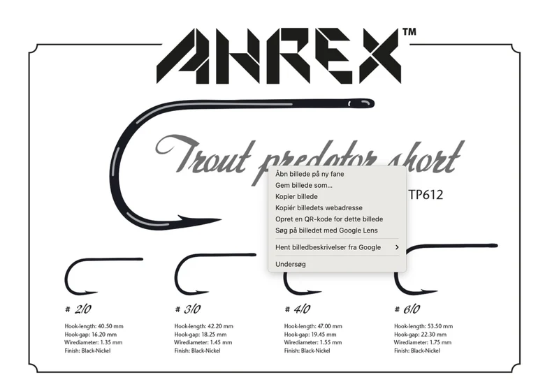 Ahrex TP612 - Trout Predator Streamer kurz