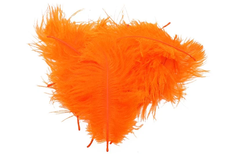 Mikro-Straußen-Spey-Federn - Orange