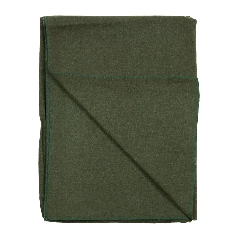 Wolldecke US Decke 215 x 160 cm oliv neuwertig
