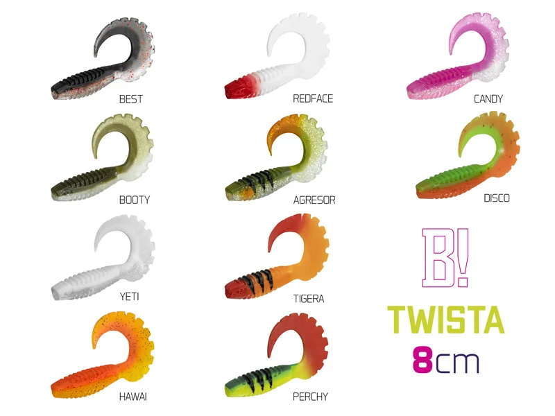 Delphin TWISTA UVs 8cm | UV-aktiver Gummiköder mit Twisterschwanz