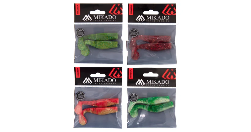 Mikado Fishunter FLUO MIX | UV-aktive Gummifische für Raubfische – 2 Stück