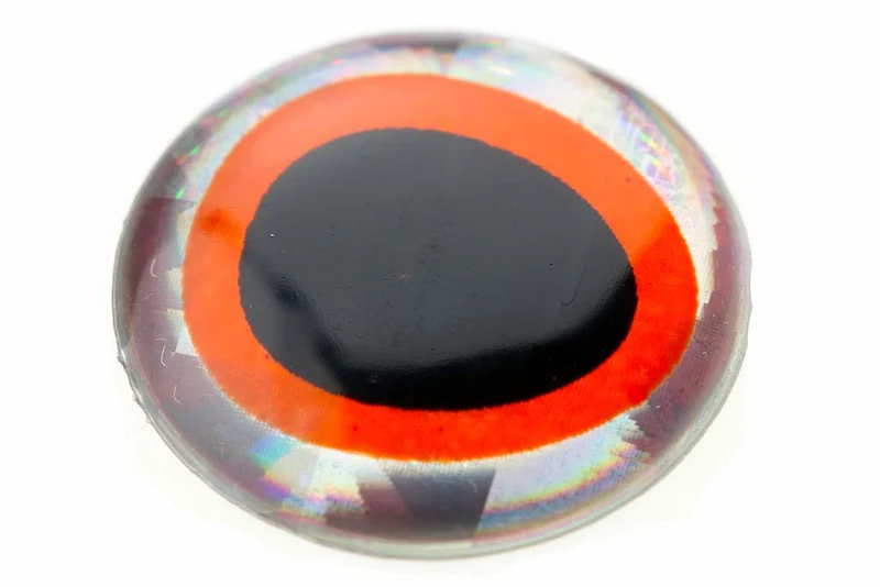 3D-Epoxid-Augen – Orange/Silber