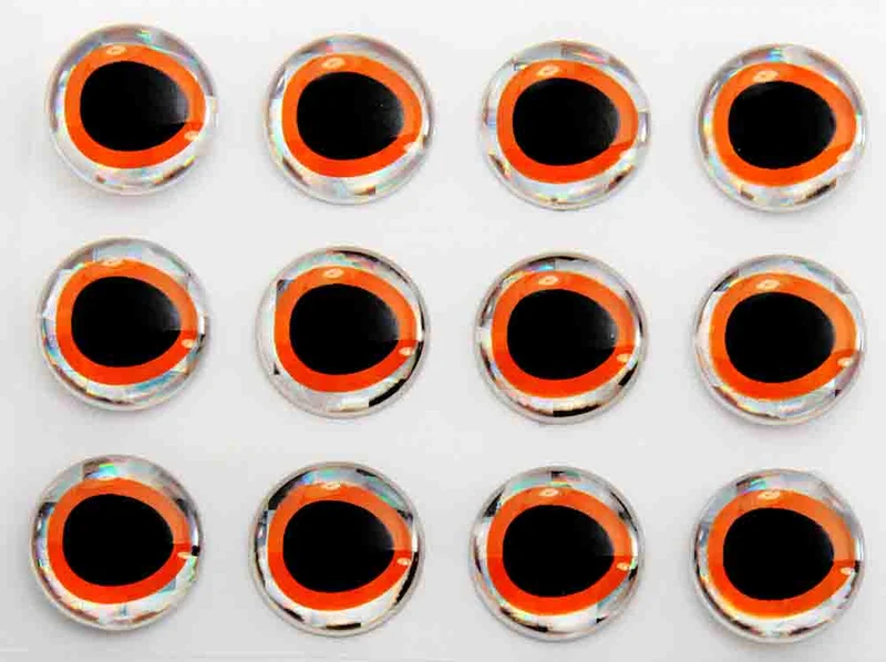 3D-Epoxid-Augen – Orange/Silber