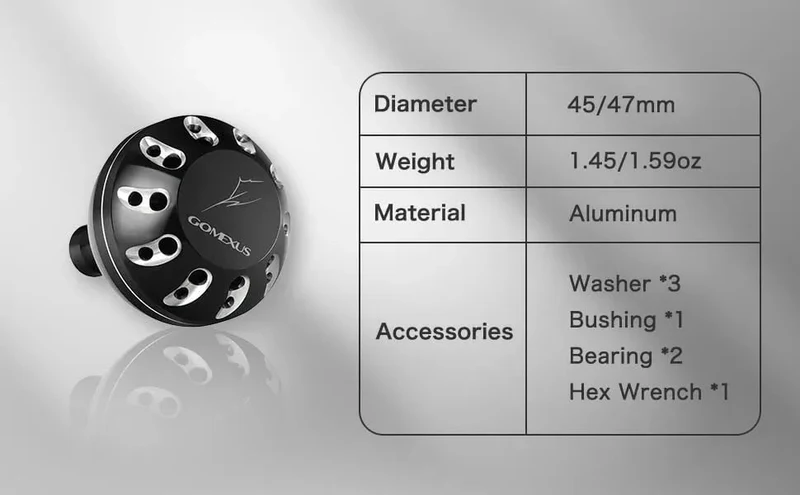 Gomexus Aluminum Reel Power Knob 45-47 mm | Typ B