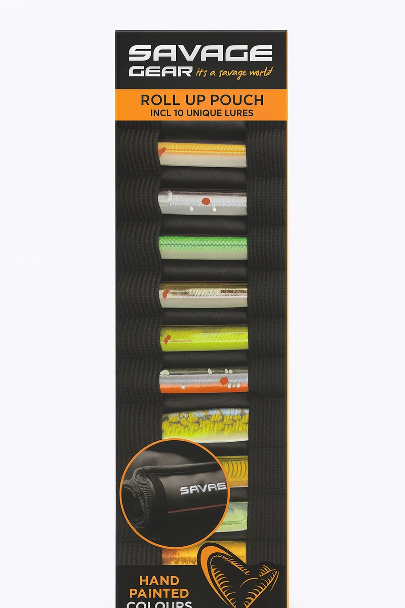 Savage Gear Roll Up Pouch – Limited Edition mit 10 einzigartigen Durchlaufködern