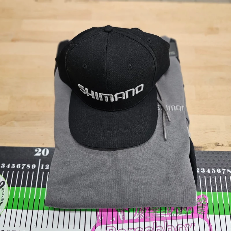 Shimano Wear Pull Over Hoodie Grey + Shimano Cap Black