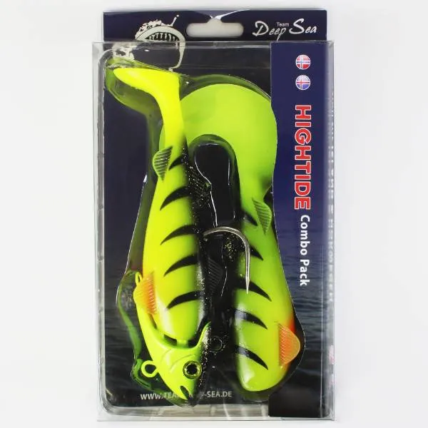 Team Deep Sea Gummifisch High Tide Sea Shad 200g – UV Chartreuse Ghost