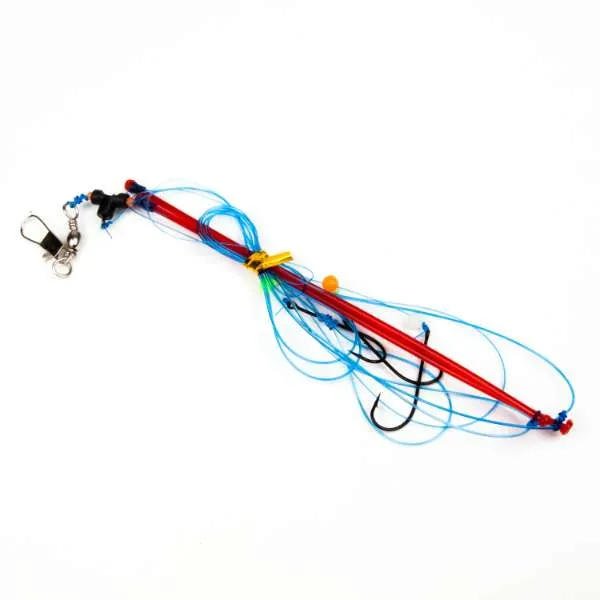 Midnight Moon Plattfisch-Vorfach Swivelbead mit Wirbel & Abstandshalter