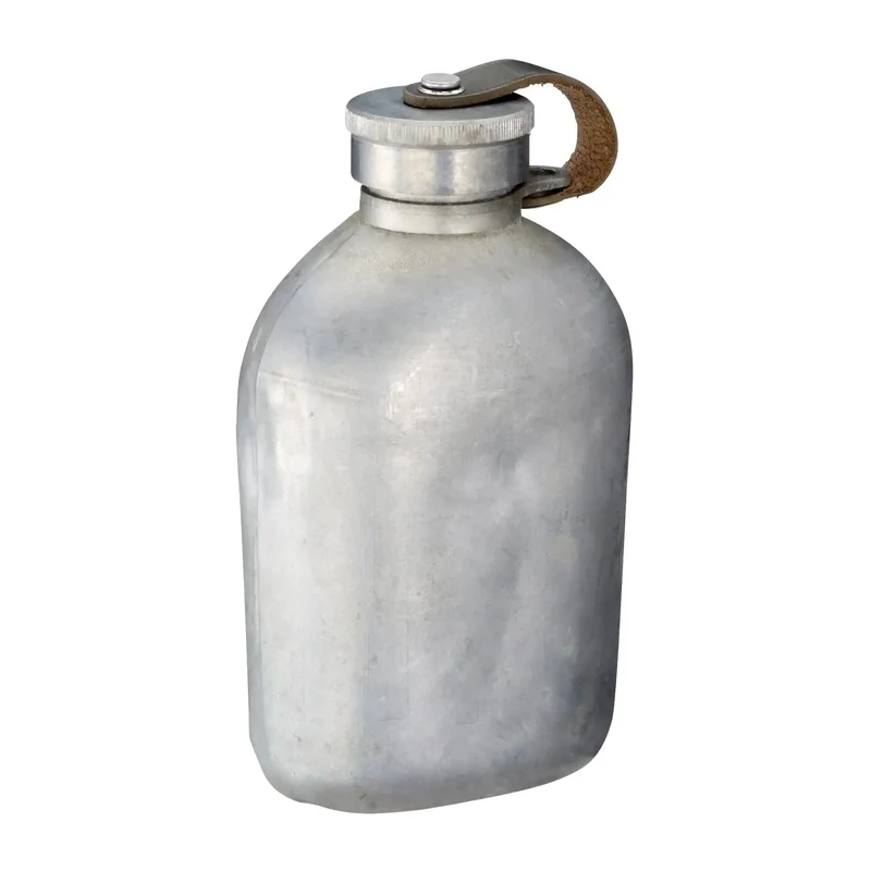 BW Feldflasche Aluminium mit Hülle tarn gebraucht