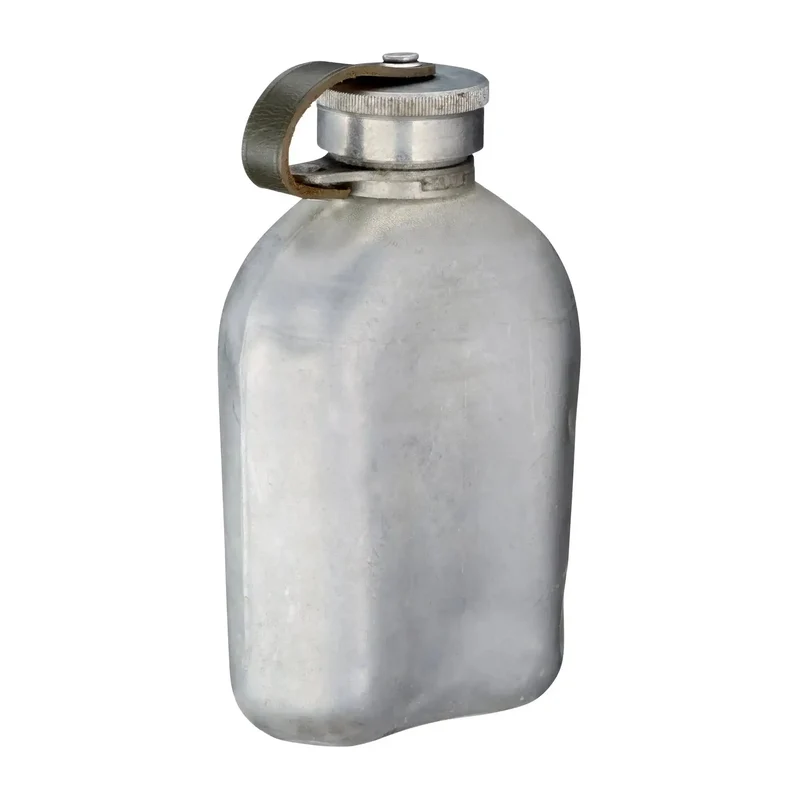 BW Feldflasche Aluminium mit Hülle tarn gebraucht