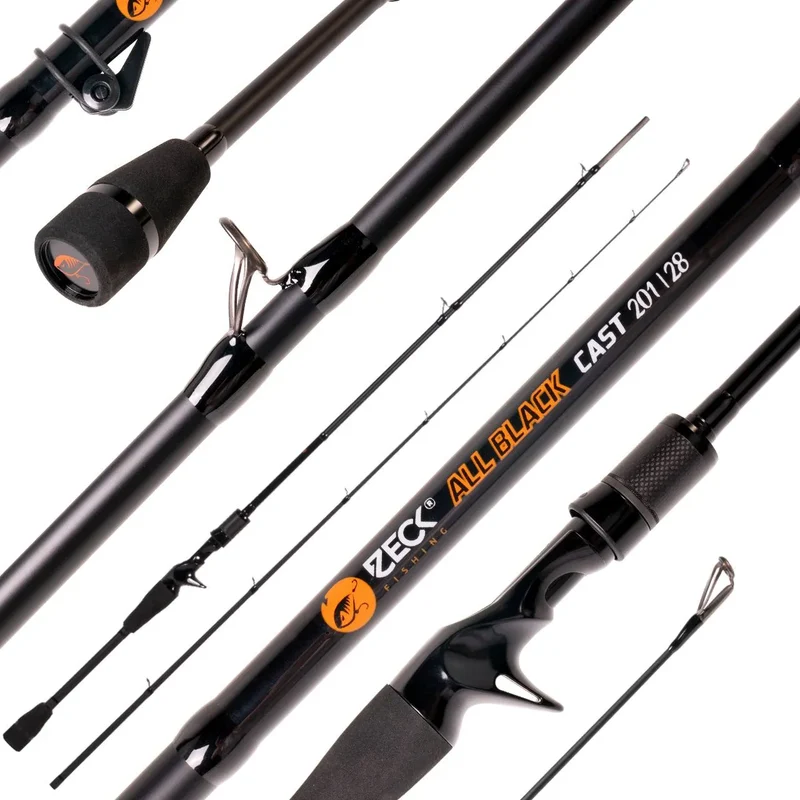 Zeck All Black Spinnruten Baitcastrute