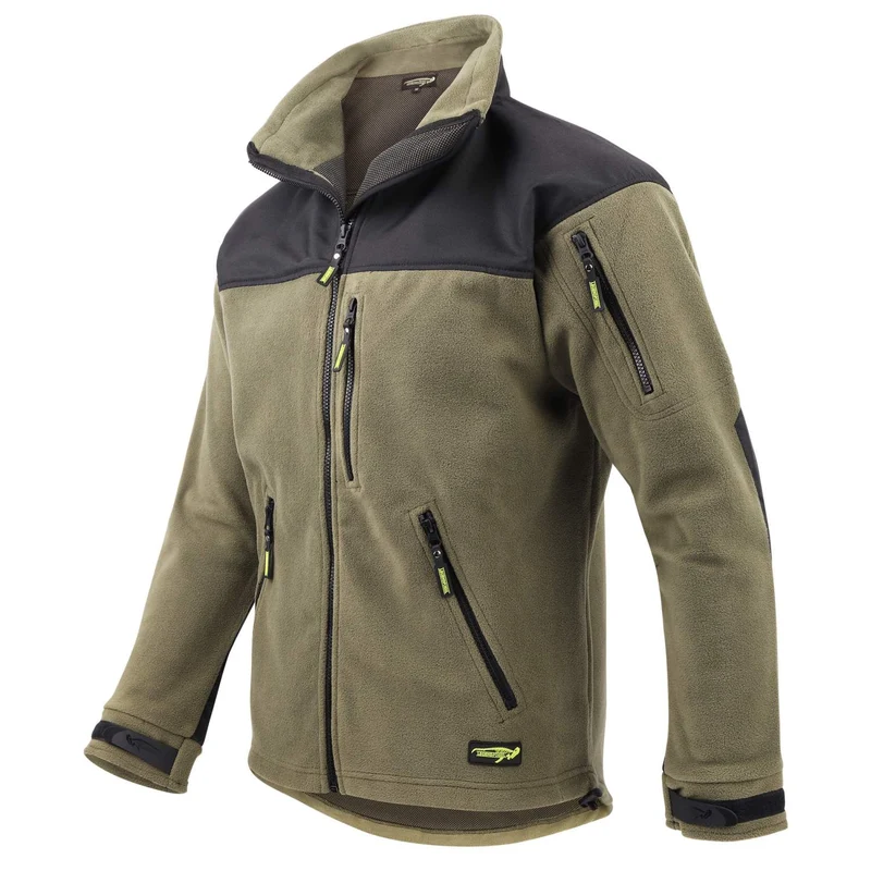 Legendfossil Fleecejacke Kalmar - Wasserabweisend - Anti-Pilling - Oliv Schwarz