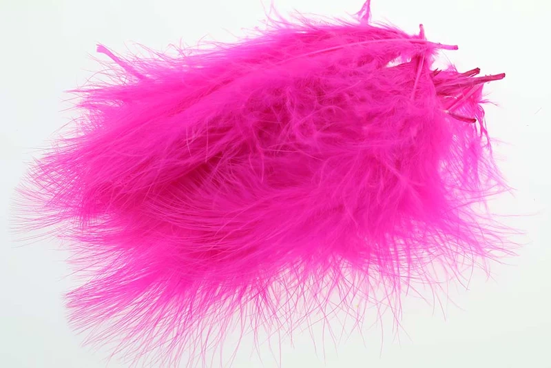 Ausgewählte Marabufedern – Fl.Hot Pink