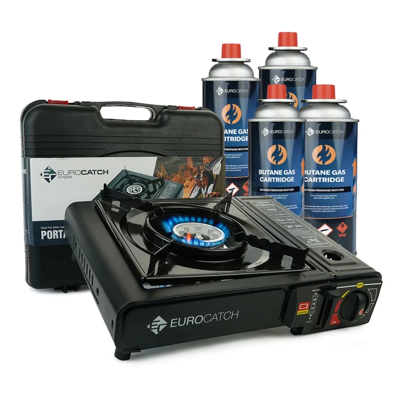 Eurocatch Outdoor Gaskocher + Gaskartuschen