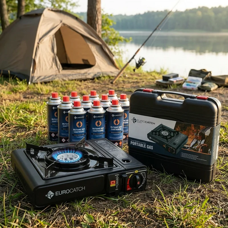 Eurocatch Outdoor Gaskocher + Gaskartuschen