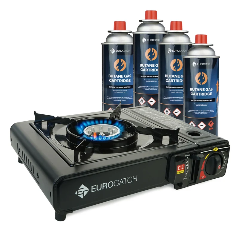 Eurocatch Outdoor Gaskocher + Gaskartuschen