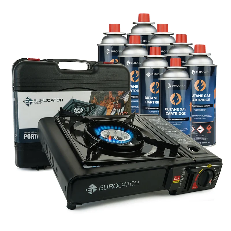 Eurocatch Outdoor Gaskocher + Gaskartuschen