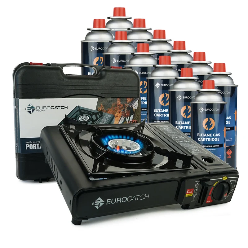 Eurocatch Outdoor Gaskocher + Gaskartuschen