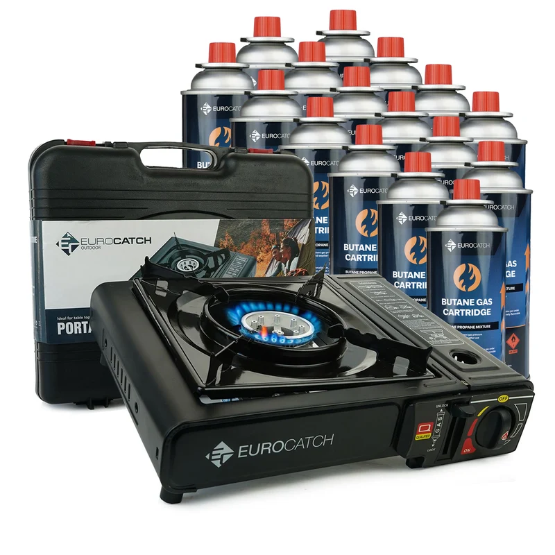 Eurocatch Outdoor Gaskocher + Gaskartuschen
