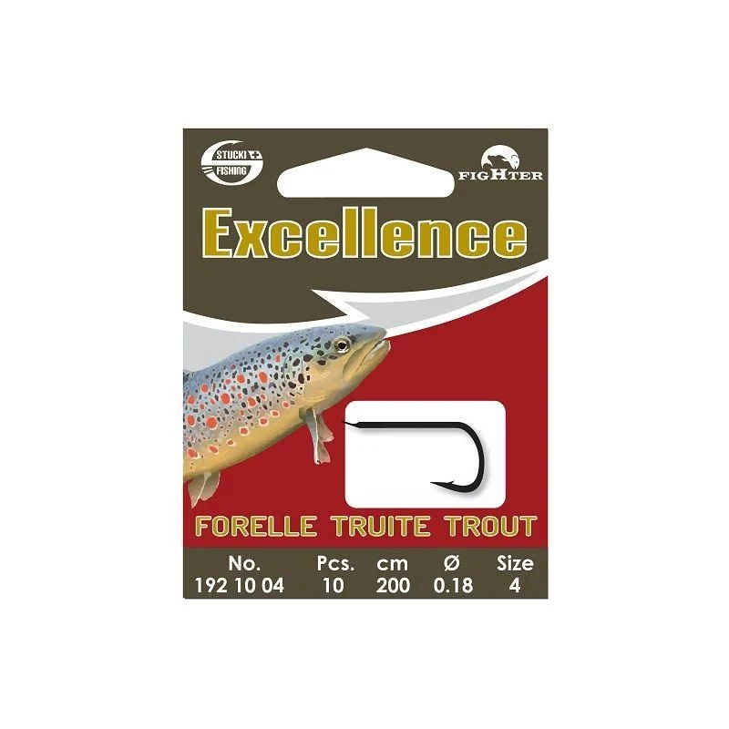 Excellence Forelle Haken montiert, 10er Pack