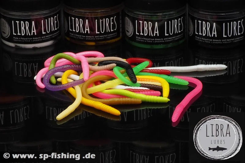 LIBRA LURES FLEX WORM Forellen Gummiköder Auftreibend mit Aroma