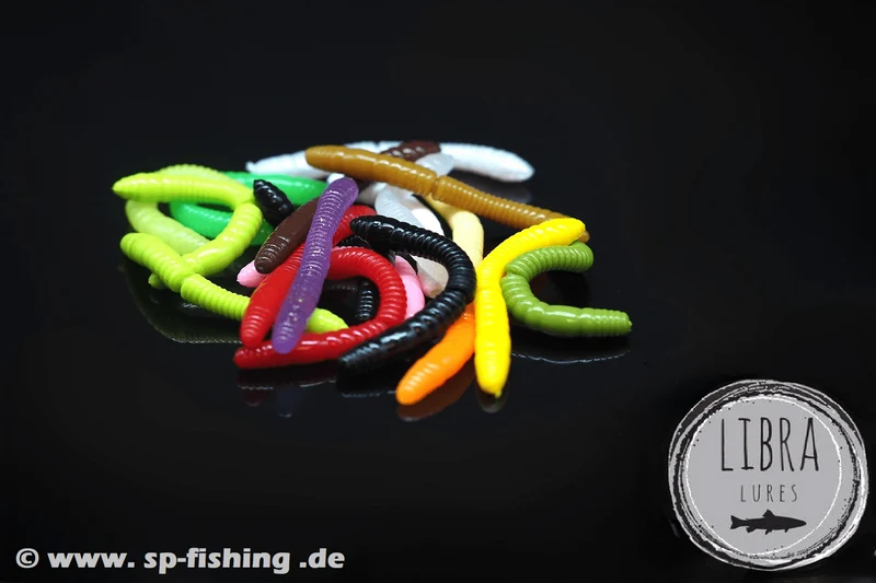 LIBRA LURES FATTY D'WORM TOURNAMENT Forellen Gummiköder Auftreibend mit Aroma