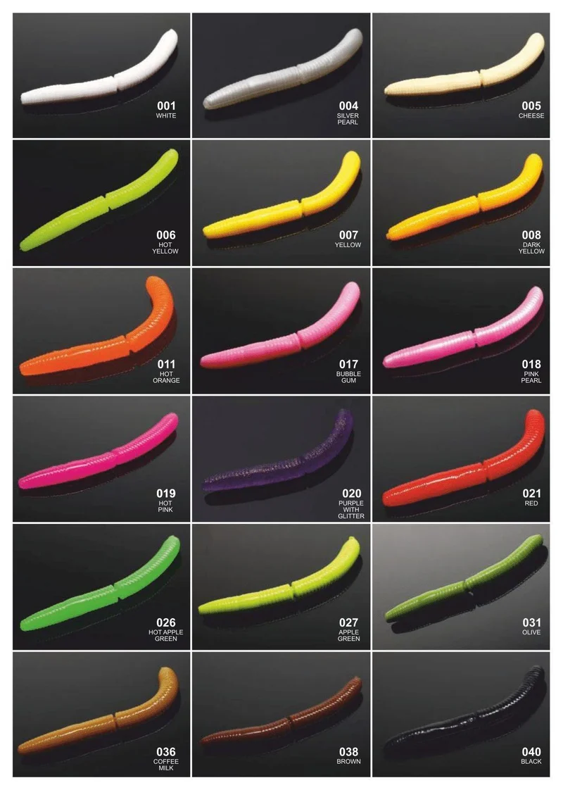 LIBRA LURES FATTY D´WORM 65mm Forellen Gummiköder Auftreibend mit Aroma