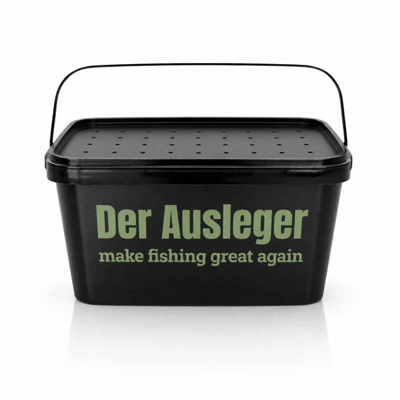 Wurmeimer mit belüftetem Deckel – Köder- & Angel-Eimer, eckig 6L