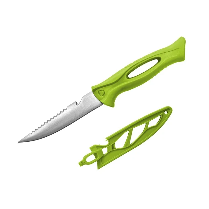 Outdoor Angelmesser und Filetiermesser mit Klick-Holster, rostfrei