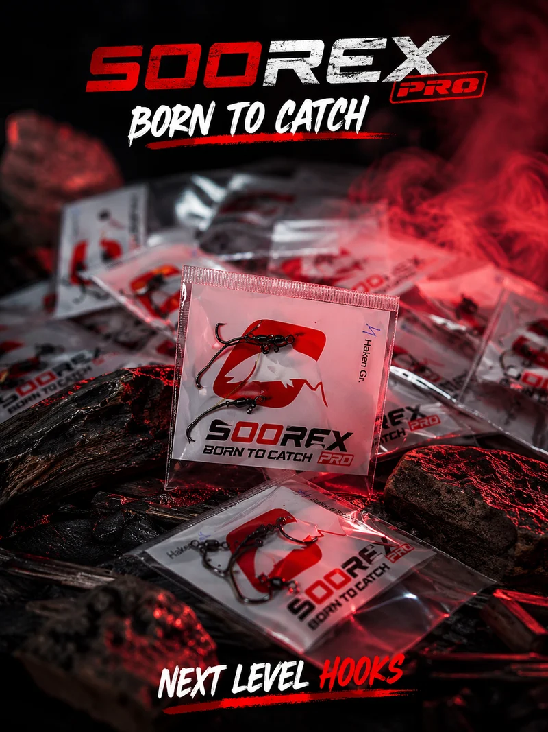 Soorex Pro Hooks Flutter Rig 2.0 Haken mit Tungsten Perle