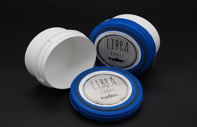LIBRA LURES LIQUID BOX DOSE Zum Aufbewahren Blau Gelb Grau Rot