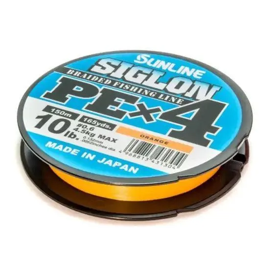 Sunline Siglon PE X4 Japanische geflochtene Schnur Orange
