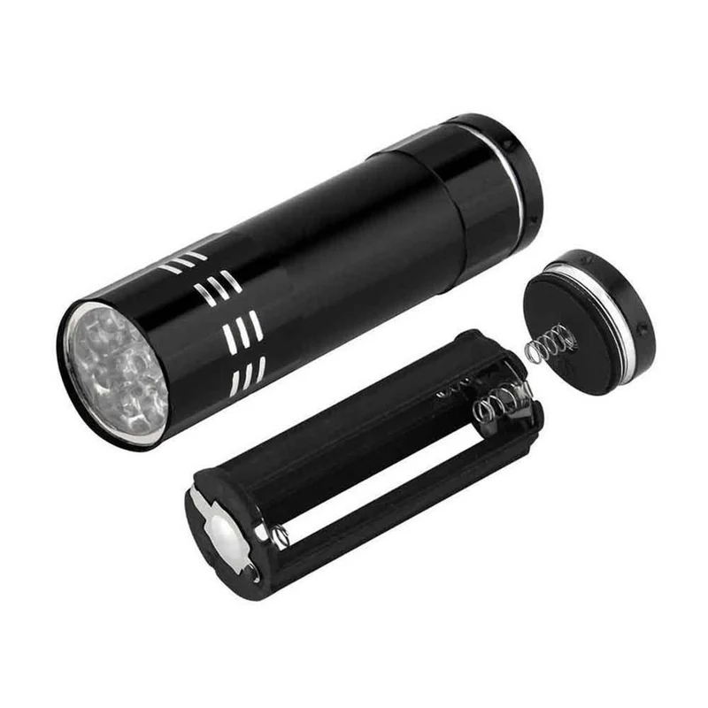 Aluminium 9 LED UV Schwarzlicht Leuchte - Outdoor Taschenlampe