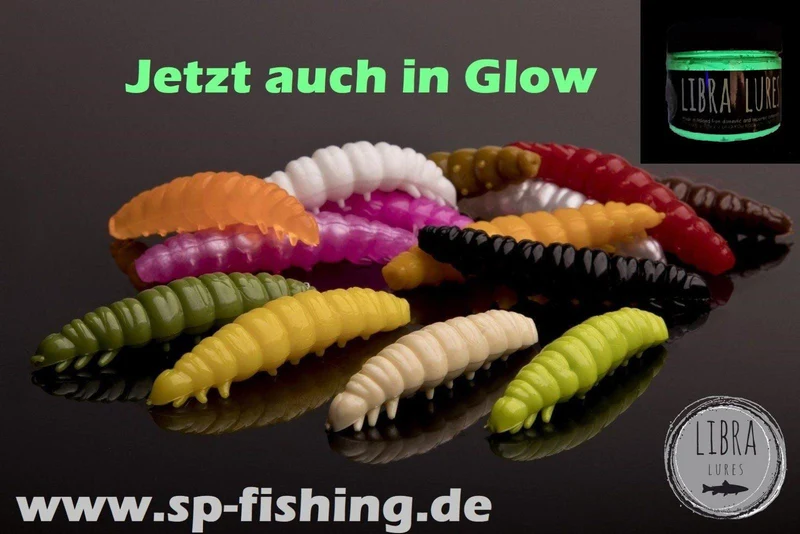 LIBRA LURES LARVA 35mm Forellen Gummiköder Auftreibend mit Aroma