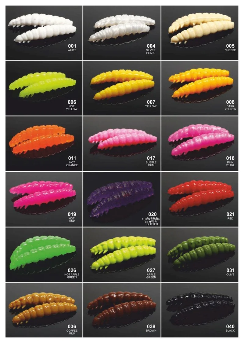 LIBRA LURES LARVA 35mm Forellen Gummiköder Auftreibend mit Aroma