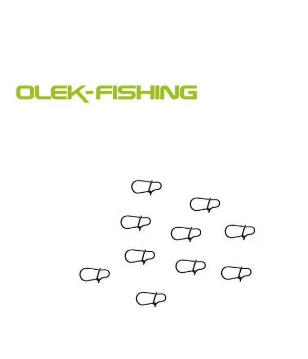 OLEK-Fishing Snap D Karabiner Extra in Matt Schwarz