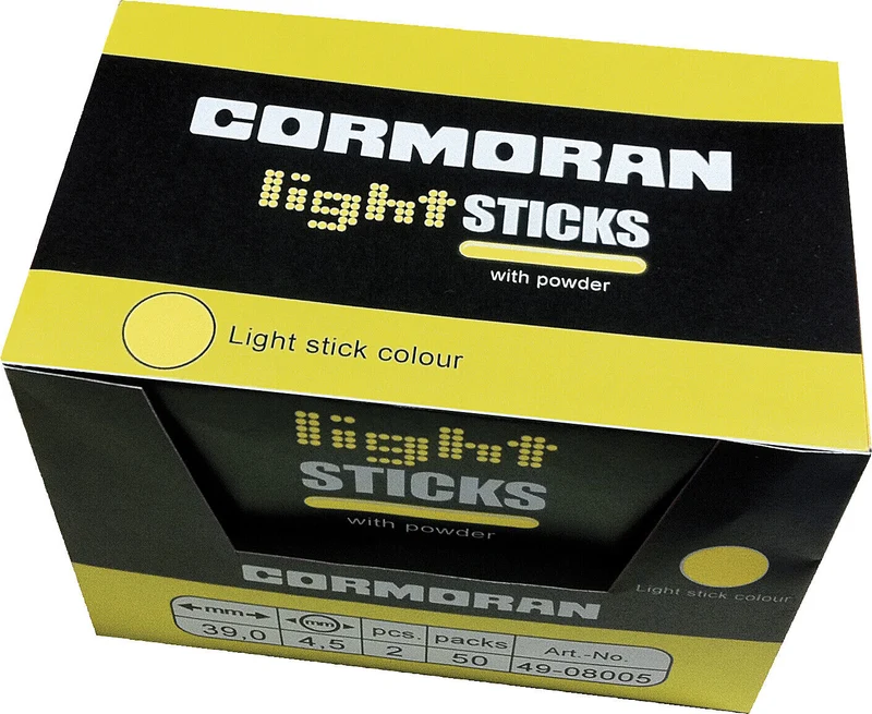 Knicklichter von Cormoran gelb, blau und rot