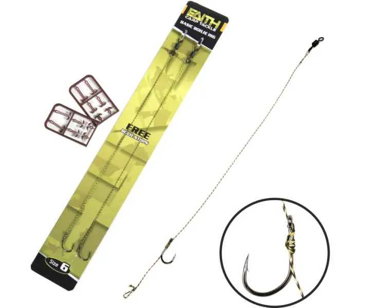 Faith Fluorocarbon Stiff Rig – Unsichtbares Karpfenvorfach für Boilies