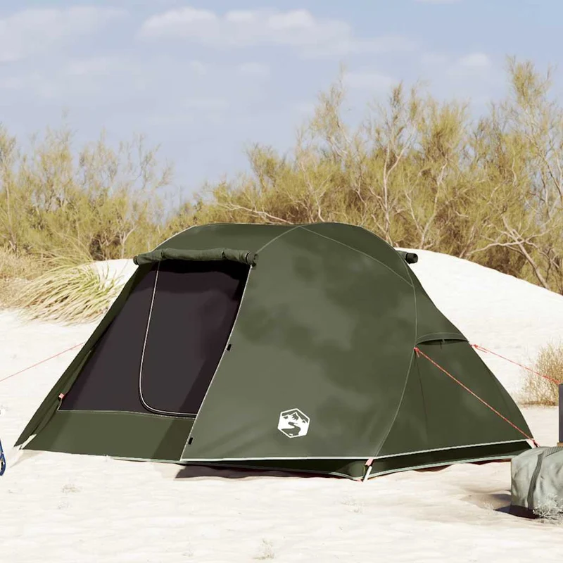 Zelt 3 Personen Olivgrün Wasserdicht Fischen Camping Tragetasche