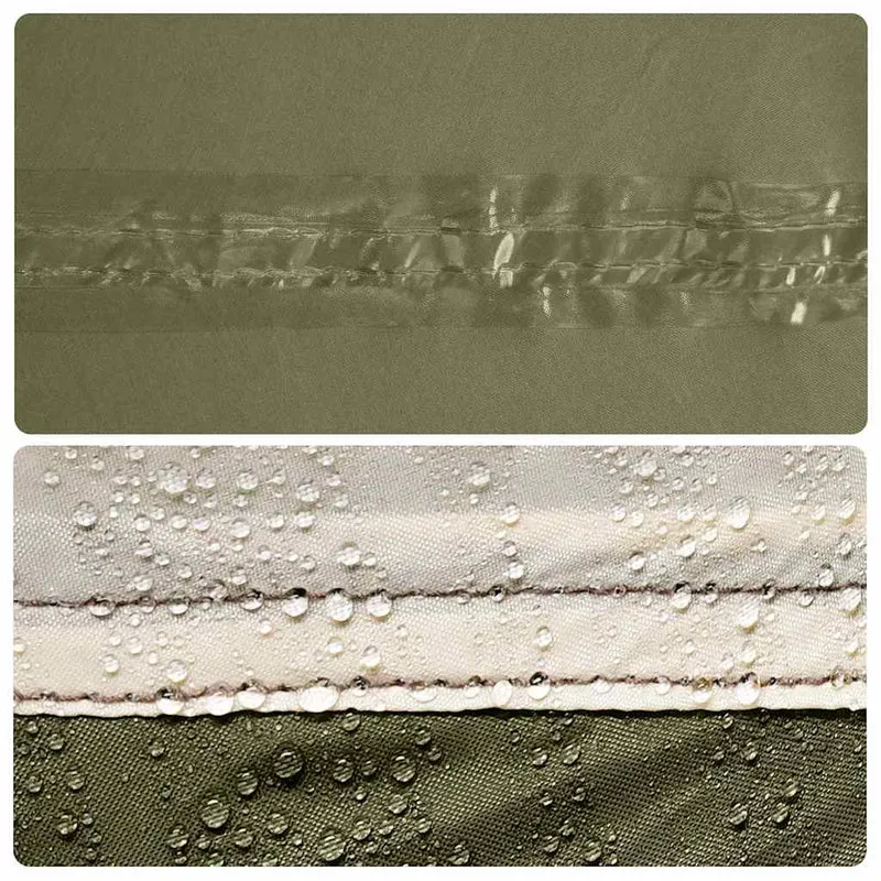 Tarp mit Stangen Olivgrün 462x306x211 cm Wasserdicht Outdoor Regenschutz Sonnenschutz