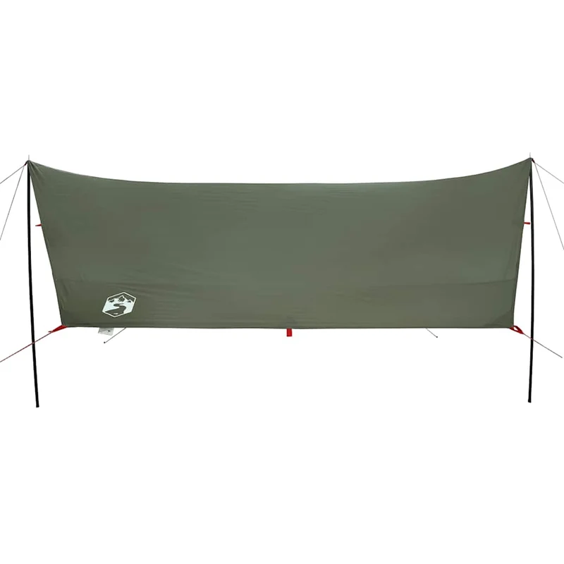 Tarp mit Stangen Olivgrün 438x376x212 cm Wasserdicht Outdoor Regenschutz Sonnenschutz