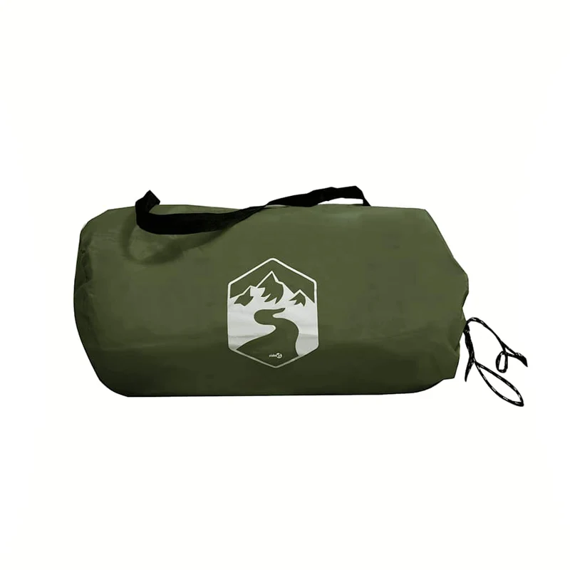 Tarp mit Stangen Olivgrün 438x376x212 cm Wasserdicht Outdoor Regenschutz Sonnenschutz