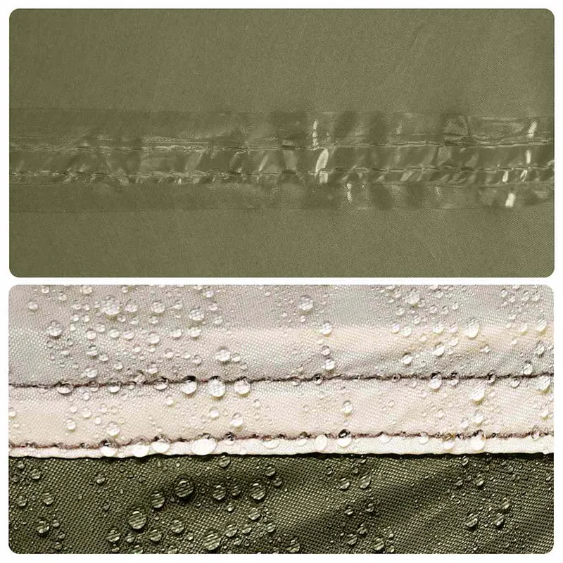 Tarp mit Stangen Olivgrün 438x376x212 cm Wasserdicht Outdoor Regenschutz Sonnenschutz