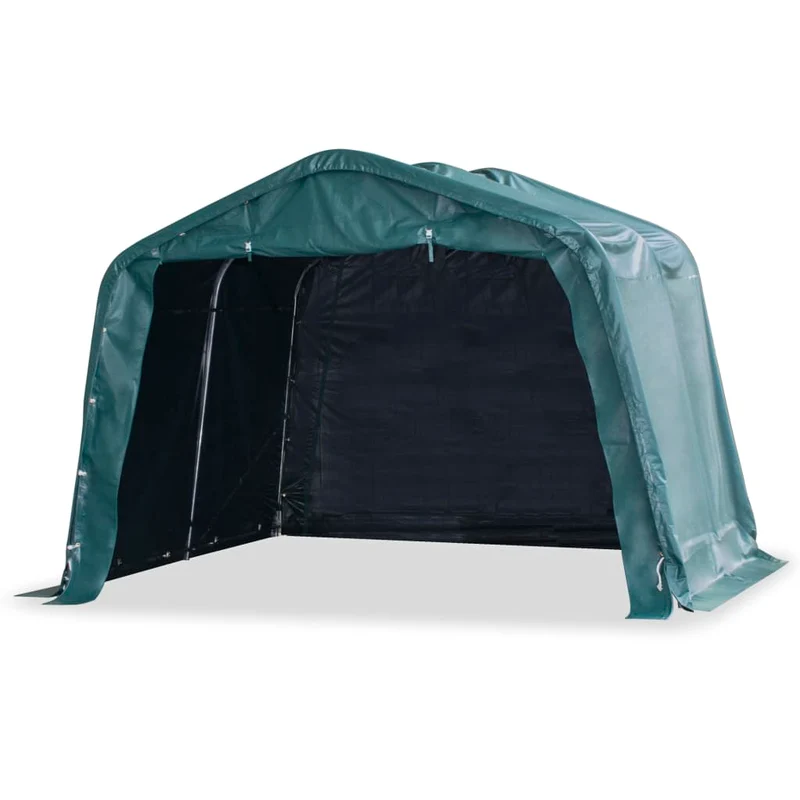 Weidezelt Lagerzelt mobiler Unterstand PVC 550 g/m² 3,3×3,2 m Dunkelgrün Stall