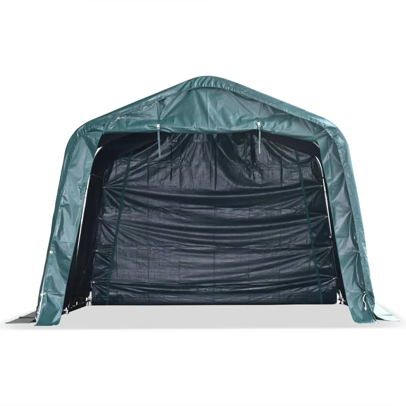 Weidezelt Lagerzelt mobiler Unterstand PVC 550 g/m² 3,3×3,2 m Dunkelgrün Stall