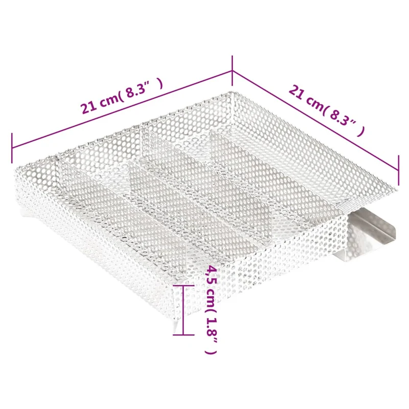 Kaltrauchgenerator 5-Kammer 21x21x4,5 cm Edelstahl Rauchgenerator für Räucheröfen